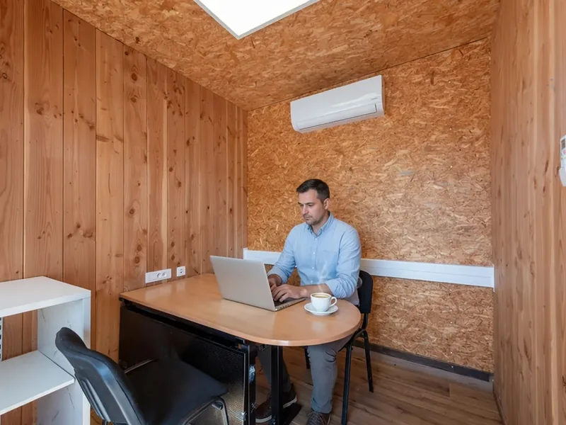 Image du bureau Ibiscus avec une personne au travail