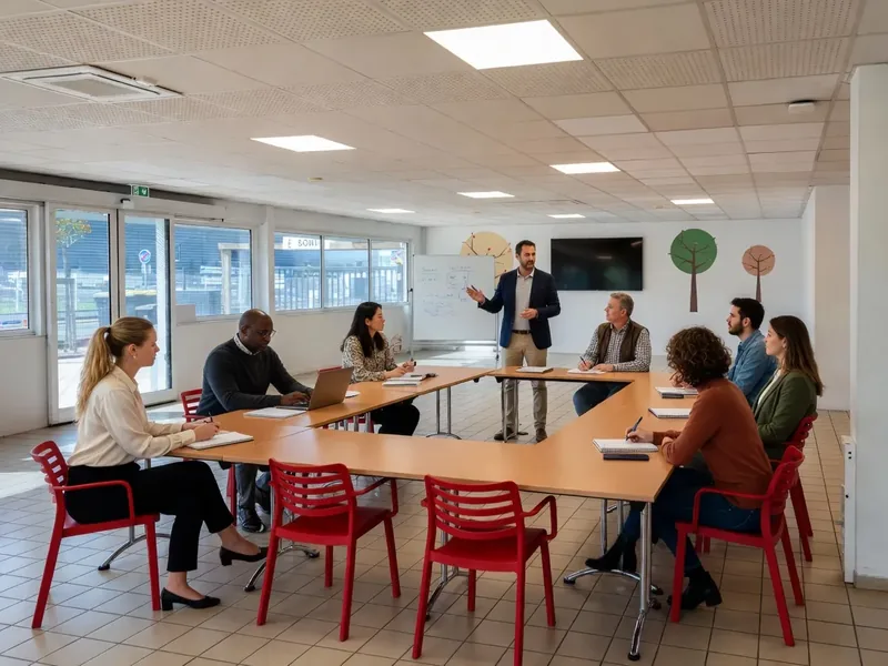 Salle Séquoîa en réunion de collaborateurs - Espaces Coworking Malemort