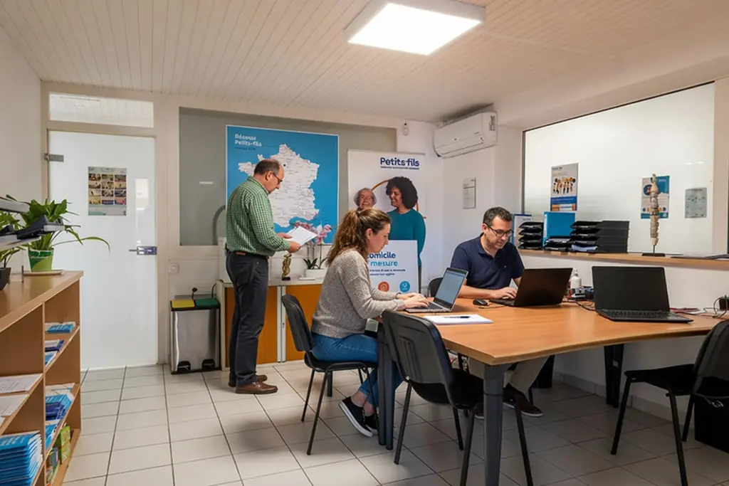 Bureau d'angle Abelia avec 3 chaises de bureau- Espace Coworking Malemort